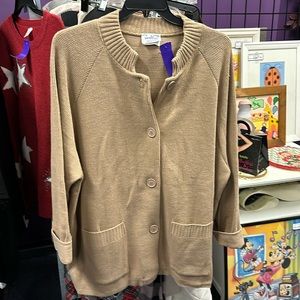 💜Sweetree Tan Cardigan 3X